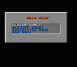 NFL Football title screen for Super Famicom